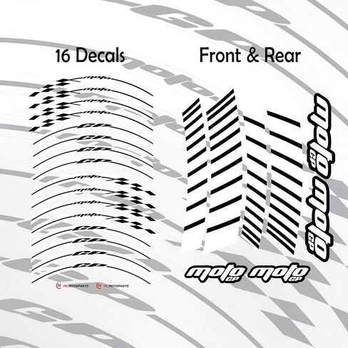 17" Wheel Rim Decals Wheel Stickers Compatible with MT-07 MT-09 MT-10 FZ07 FZ09 FZ10 YZF R7 R6 YZF R1 1000 Tracer XSR 900 18 19 20 21 22 White in Saudi Arabia
