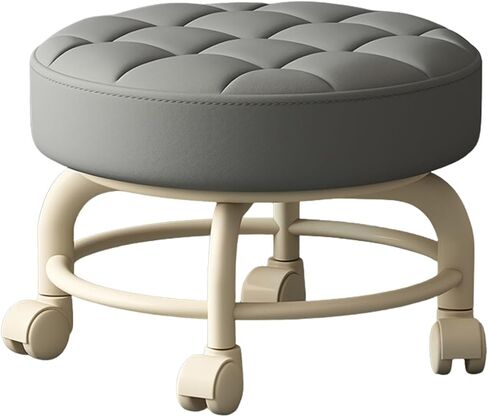 Low Height Rolling Stool with Wheels Heavy Duty Rolling Stools 360 Degree Rotating for Home Cleaning Garage Fix Stool Outdoor Office Working Flooring Cleaning (Grey) in Saudi Arabia