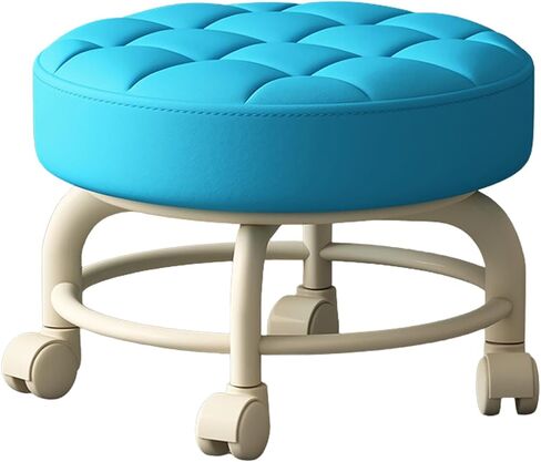 Low Height Rolling Stool with Wheels Heavy Duty Rolling Stools 360 Degree Rotating for Home Cleaning Garage Fix Stool Outdoor Office Working Flooring Cleaning (Grey) in Saudi Arabia