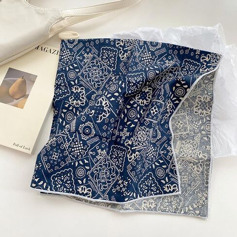 2 Pack Cotton Bandana Headband for Men & Women, Head Wrap, Protective Coverage, Hair Neck Scarf Square 23" x 23" in Saudi Arabia