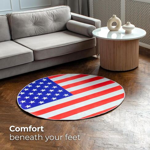 Round Mandala Rug for Living Room - Chair Mat for Hardwood Floor 48" W x 48" L - Round Office Chair Mat - Rolling Chair Mat for Hardwood - Circle Office Rug - Сarpet Chair Mats - (Red) in Saudi Arabia