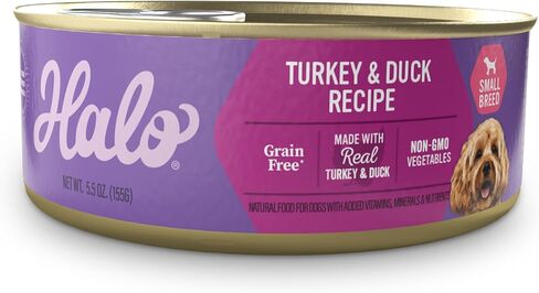 Halo Wet Dog Food For Small Dogs, Grain Free, Chicken & Salmon 5.5 Ounce (Pack of 12) in Saudi Arabia