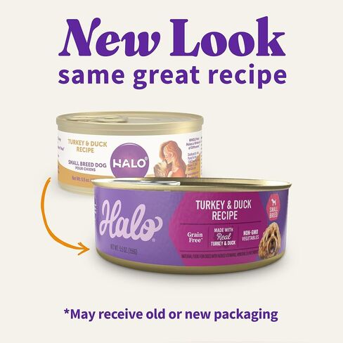 Halo Wet Dog Food For Small Dogs, Grain Free, Chicken & Salmon 5.5 Ounce (Pack of 12) in Saudi Arabia