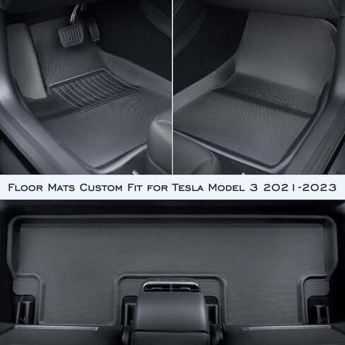 لطراز تسلا 3 الحصير نموذج 3 الحصير لجميع الأحوال الجوية 2023 2022 2021 لطراز تسلا 3 ملحقات مضادة للانزلاق مقاوم للماء بطانات أرضية البضائع الخلفية سجادة السيارة الداخلية الملحقات in Kuwait