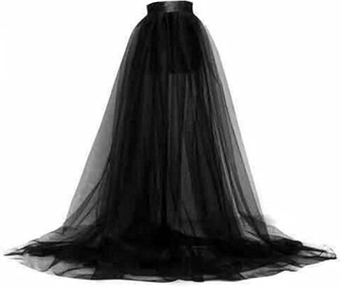 Womens Long Tulle Tutu Skirts Y2k High Waist Sheer Mesh Dress Bandage Overskirt for Wedding, Party, Cocktail, Prom in Kuwait