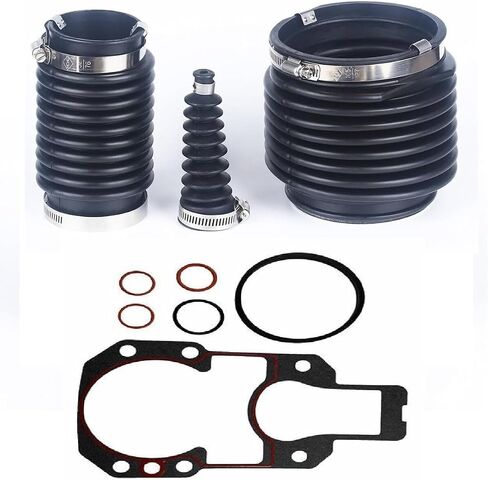 Bellows Kit - With U-Joint Exhaust Shift Cable Bellows Gasket for Mercruiser Alpha One Gen 2,Replace 18654A1 74639A2 816431A1 27-94996Q2 (3-piece set) in Saudi Arabia