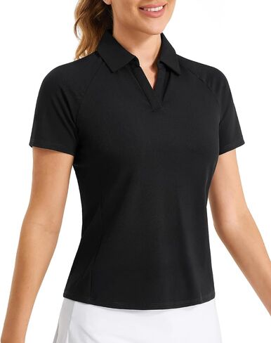 Stelle Womens V Neck Polo Golf Shirts Short Sleeve Collared Tennis Shirts Casual Tank Tops in Saudi Arabia