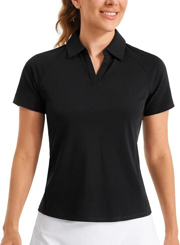 Stelle Womens V Neck Polo Golf Shirts Short Sleeve Collared Tennis Shirts Casual Tank Tops in Saudi Arabia