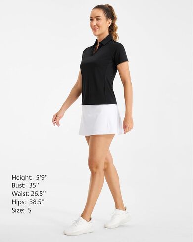 Stelle Womens V Neck Polo Golf Shirts Short Sleeve Collared Tennis Shirts Casual Tank Tops in Saudi Arabia