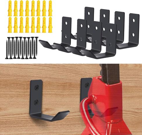 WINUER Jack Stand Wall Mount Organizer, Car Jack Stands Wall Hooks, Heavy Duty Stainless Steel Holder Hook, Universal Jack Stands Garage Accessories Fits 2 & 3 & 4 & 5 & 6 Ton Jack Stands (8PCS in Kuwait