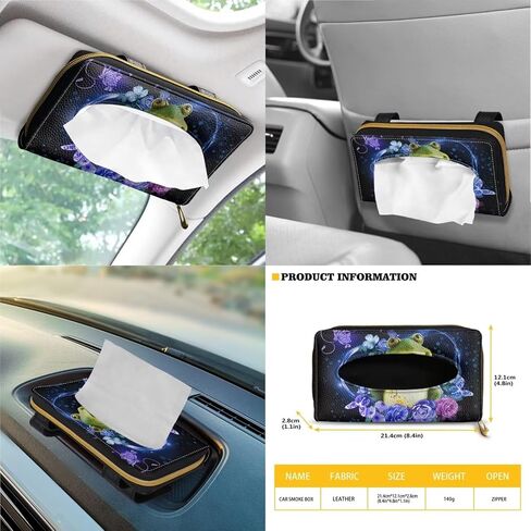 13 Pieces Frog Flower Car Accessories Full Set Includes Car Seat Cover Steering Wheel Shoulder Seat Belt Pads Cup Holder Chapstick Holder Keychain Decor in Saudi Arabia