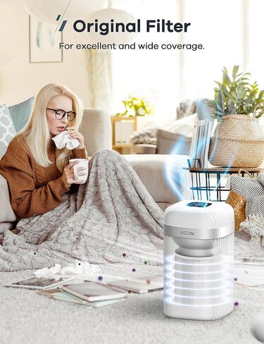 WELOV P100/P100 Pro Air Purifier Toxin Absorber Filter, 3-in-1 H13 True HEPA and High-Efficiency Activated Carbon Filter for Formaldehyde, Toxins, Wildfire Smoke, Kitchen Odors in Saudi Arabia