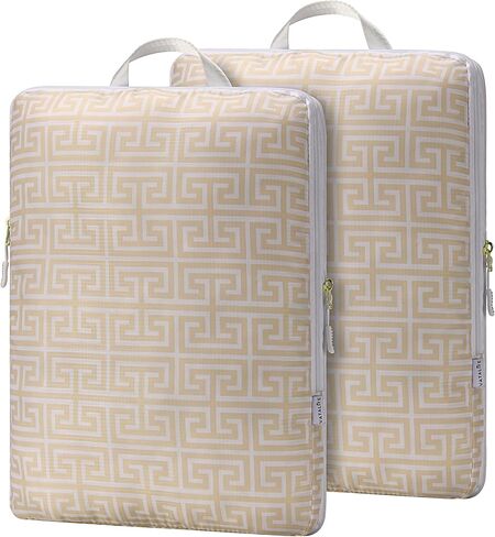 Extra Large Compression Packing Cubes for Checked Luggage, Lightweight Suitcase Organizers & Space Saver Bags - Travel Cubes for Packing - Travel Essentials - 2pc Set, X-Large - Black Stripe in Saudi Arabia