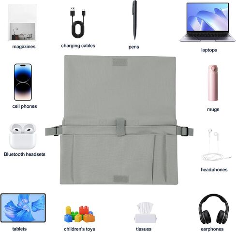 Airplane Pocket Organizer with Tray Table Cover Foldable In Flight Seat Back Organizer Bag Hand-carry or cross-body carry Seat Back Organizer & Storage for Personal Items in Saudi Arabia