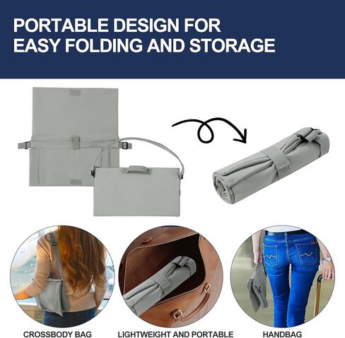 Airplane Pocket Organizer with Tray Table Cover Foldable In Flight Seat Back Organizer Bag Hand-carry or cross-body carry Seat Back Organizer & Storage for Personal Items in Saudi Arabia