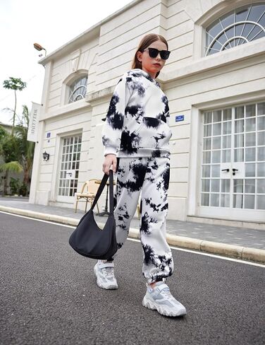Arshinet Girls 2 Piece Outfits Hoodie Sweatsuit Sets Oversized Sweatshirt and Baggy Fall Fashion Sweatpant with Pockets in Saudi Arabia