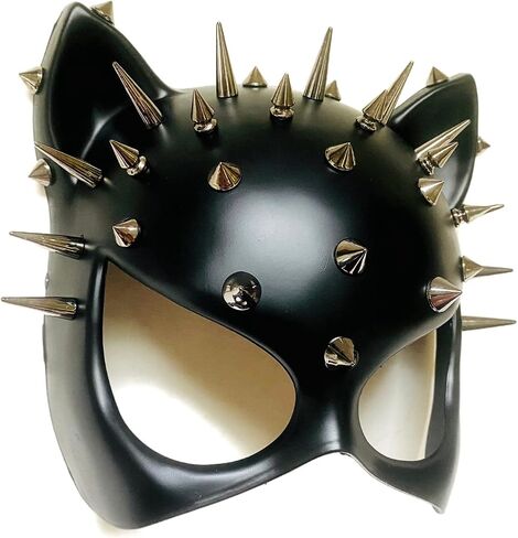 Red Black Cat Woman Dress up Cosplay Party Masquerade Mask Spiky Halloween in Saudi Arabia