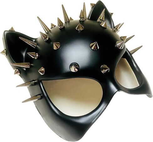 Red Black Cat Woman Dress up Cosplay Party Masquerade Mask Spiky Halloween in Saudi Arabia