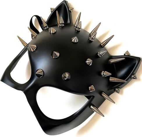 Red Black Cat Woman Dress up Cosplay Party Masquerade Mask Spiky Halloween in Saudi Arabia