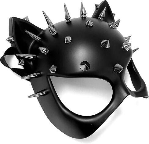 Red Black Cat Woman Dress up Cosplay Party Masquerade Mask Spiky Halloween in Saudi Arabia