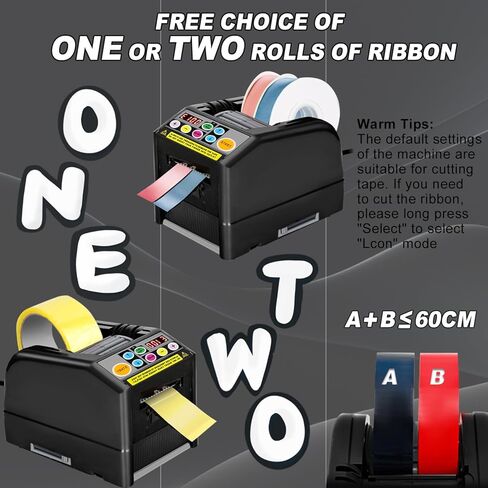آلة قطع الشريط، موزع شريط تلقائي للقطع بعرض 6-60 مم و999 مم أقصى طول للقطع، آلة قطع الأشرطة الكهربائية للشحن المكتبي والشركات والاستخدام المنزلي in Saudi Arabia