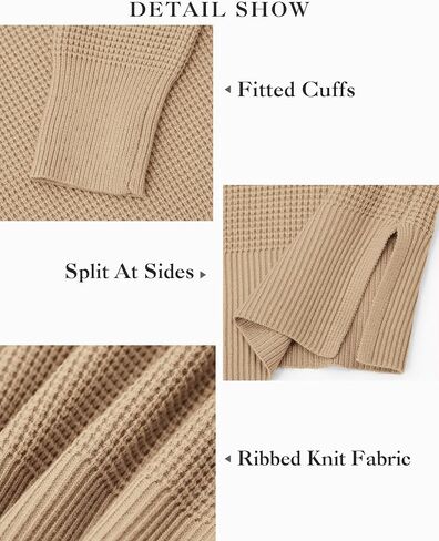 BTFBM Casual Women Fall Sweater 2024 Long Sleeve Ribbed Knit Pullover Loose Crewneck Split Cozy Sweater in Saudi Arabia