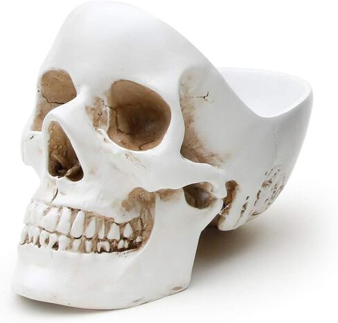Suck UK Key Gothic Bowl | Skeleton Ring Earring Holder Skull Desktop Organizer & Goth Decor Jewelry Dish, White in Kuwait