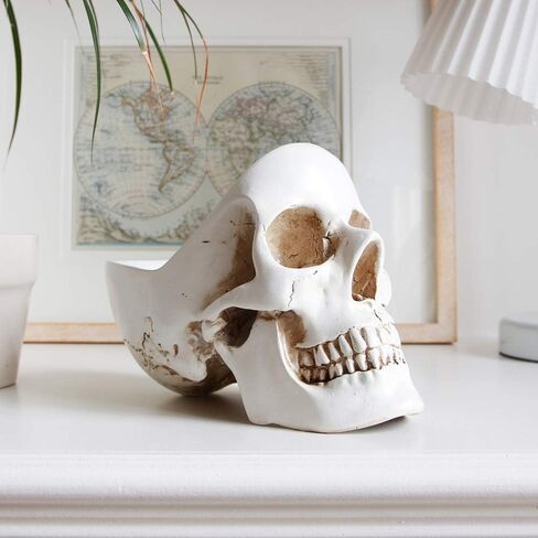 Suck UK Key Gothic Bowl | Skeleton Ring Earring Holder Skull Desktop Organizer & Goth Decor Jewelry Dish, White in Kuwait
