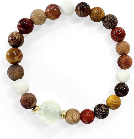 سوار خشبي مطرز للرجال والنساء أساور بوهيمية للنساء مجوهرات للرجال والنساء سوار مطاطي مطرز بالخشب in Kuwait