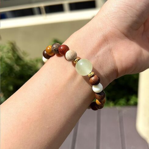 سوار خشبي مطرز للرجال والنساء أساور بوهيمية للنساء مجوهرات للرجال والنساء سوار مطاطي مطرز بالخشب in Kuwait