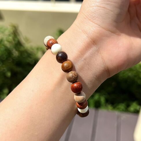 سوار خشبي مطرز للرجال والنساء أساور بوهيمية للنساء مجوهرات للرجال والنساء سوار مطاطي مطرز بالخشب in Kuwait