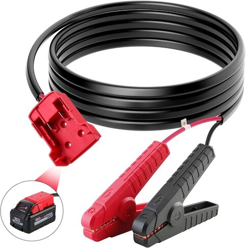 كابلات توصيل مع محول لميلووكي M18 18 فولت، 8 AWG 5.58FT بطارية محمولة كابل معزز تلقائي لبدء تشغيل السيارة باستخدام أداة in Kuwait
