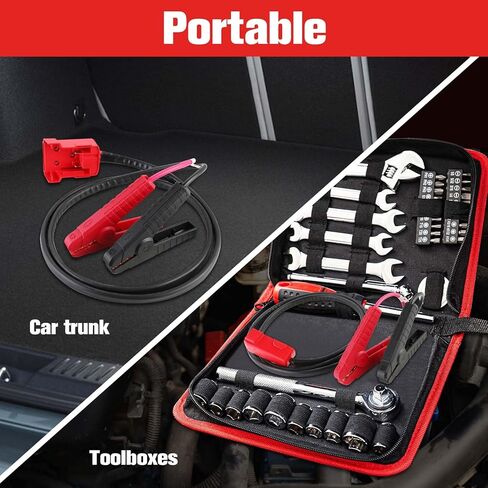 كابلات توصيل مع محول لميلووكي M18 18 فولت، 8 AWG 5.58FT بطارية محمولة كابل معزز تلقائي لبدء تشغيل السيارة باستخدام أداة in Kuwait