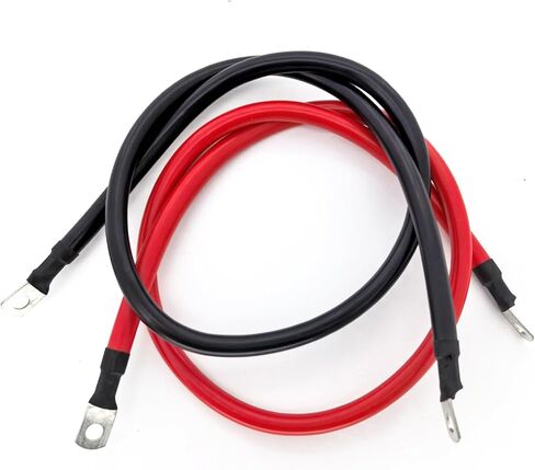 6 AWG Battery Cable 1FT 6 Gauge Pure Copper Battery Inverter Cables with 5/16 in Lugs Both Ends Power Inverter Wire Set for Automotive Solar Power Inverter Marine Boat RV Car Motorcycle (1FT) in Saudi Arabia