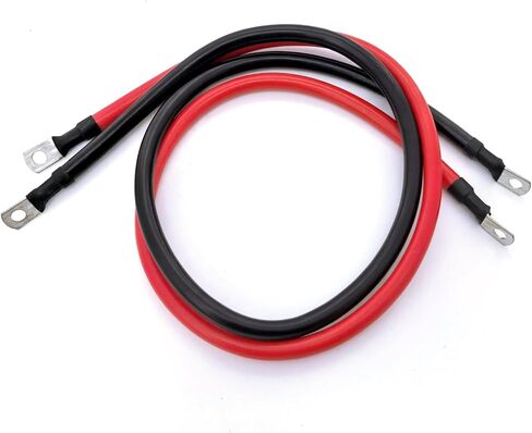 6 AWG Battery Cable 1FT 6 Gauge Pure Copper Battery Inverter Cables with 5/16 in Lugs Both Ends Power Inverter Wire Set for Automotive Solar Power Inverter Marine Boat RV Car Motorcycle (1FT) in Saudi Arabia