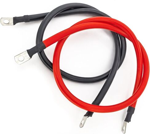 6 AWG Battery Cable 1FT 6 Gauge Pure Copper Battery Inverter Cables with 5/16 in Lugs Both Ends Power Inverter Wire Set for Automotive Solar Power Inverter Marine Boat RV Car Motorcycle (1FT) in Saudi Arabia