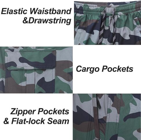 DEVOROPA Boys Joggers Lightweight Hiking Cargo Pants Water Resistant UPF 50+ Quick Dry Youth Kids Athletic Running Pants in Saudi Arabia