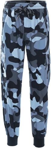 DEVOROPA Boys Joggers Lightweight Hiking Cargo Pants Water Resistant UPF 50+ Quick Dry Youth Kids Athletic Running Pants in Saudi Arabia