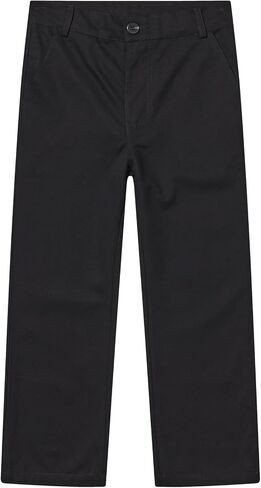 GRANDWISH Boys Chino Pants, Kids Flat Front Twill Uniform Pants, Black/Khaki/Navy, Size 6-14 (XS-XL) in Saudi Arabia