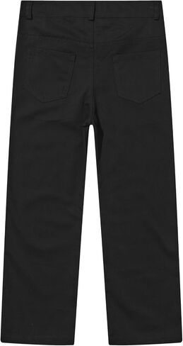GRANDWISH Boys Chino Pants, Kids Flat Front Twill Uniform Pants, Black/Khaki/Navy, Size 6-14 (XS-XL) in Saudi Arabia