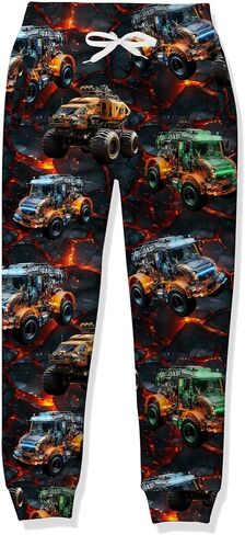 Idgreatim 6-16T Boys Jogger Pants Funny 3D Graphic Sweatpants Kids Casual Sport Trousers with Pockets in Saudi Arabia