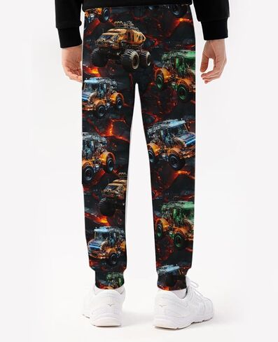 Idgreatim 6-16T Boys Jogger Pants Funny 3D Graphic Sweatpants Kids Casual Sport Trousers with Pockets in Saudi Arabia