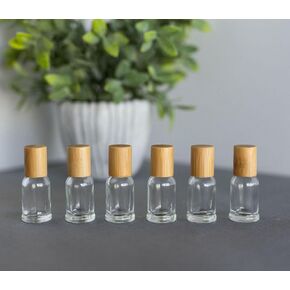 Home Of The Wise Essential Oil Roller Bottles - 6 Pack | Naturally Lux Set | 6 Clay Colored Glass Bottles with Stainless Steel Roller Ball and Gold Top