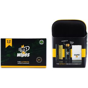 Crep Protect Biodegradable Sneaker Cleaning Wipes & Cure Premium Sneaker Cleaning Travel Kit