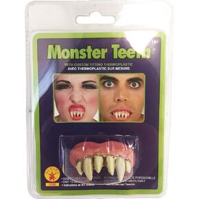 Rubie's Costume Co. Ghoul Horror Teeth & Putty Costume, Multicolor