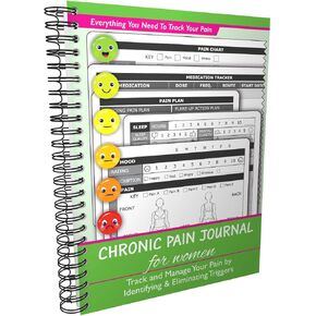 Chronic Pain Journal For Women – Track and Manage Your Pain by Identifying & Eliminating Triggers | A5 Spiral Bound