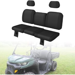 Defender Seat Covers with Storage Pockets - Waterproof PU Coatin Compatible with 2016-2024 Can Am Defender All Models, Split Bench Seat Covers for UTV, Defender Accessories