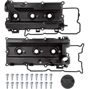 Pair Engine Valve Cover Compatible with Nissan Xterra 2005-2015, Pathfinder 2005-2012, Frontier 2005-2019, NV1500 NV2500 NV3500 2012-2019 4.0L V6 Replace# 13264-EA200