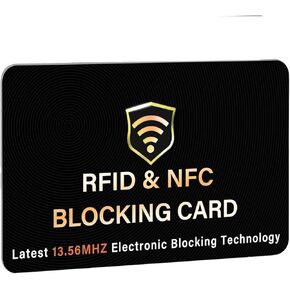 SaiTech IT RFID Blocking Card, One Card Protects Entire Wallet Purse, NFC Contactless Bank Debit Credit Card Protector ID ATM Guard Card Blocker–(Black)