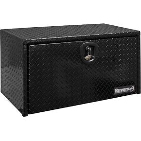 Buyers Products 1725100 Black Diamond Tread Aluminum Underbody Truck Tool Box, 18 x 18 x 24 Inch, Made In The USA, Truck Box For Storage & Organization, Durable Job Box for Truck